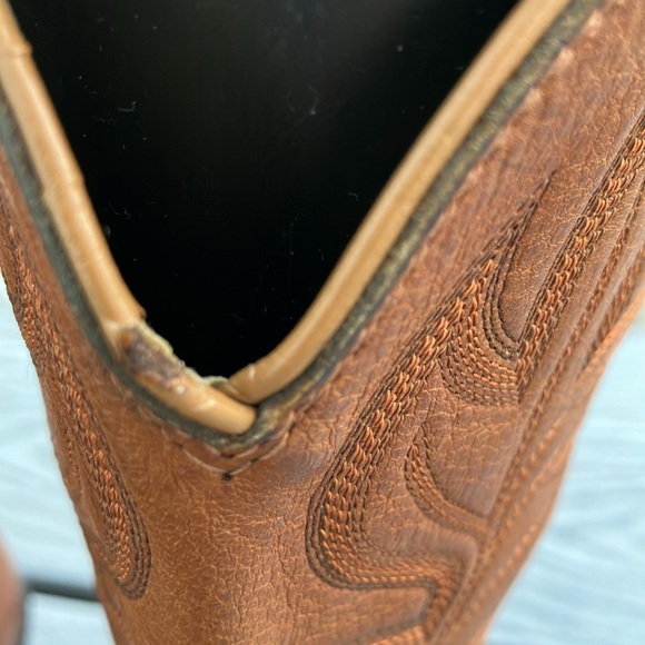 Durango Men Pull-on Western Leather Boot 12” Brown Size 10.5 - Picture 15 of 17